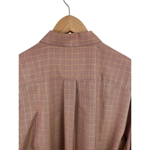 Jos. A. Bank Mens XL Button-Up Shirt Long Sleeve Multicolor Red Orange Black - Picture 5 of 8